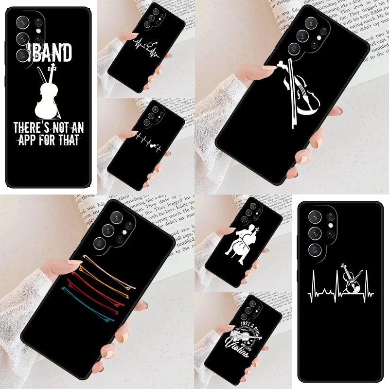 Cool Music Violin C Cell Phone Case for Samsung Galaxy S26 Ultra S25 S24 S23 S22 S21 S20 Note10 Cover