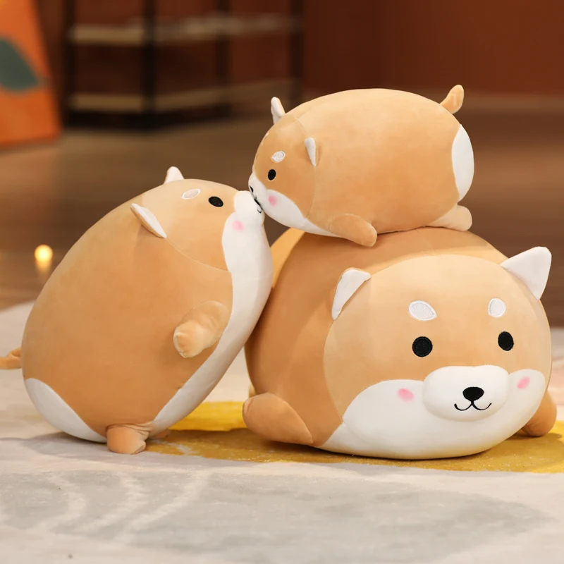 NEW Lovely Fat Shiba Inu & Corgi Dog Plush Toys Stuffed Soft Kawaii Animal Cartoon Pillow Dolls Gift for Kids Baby Children