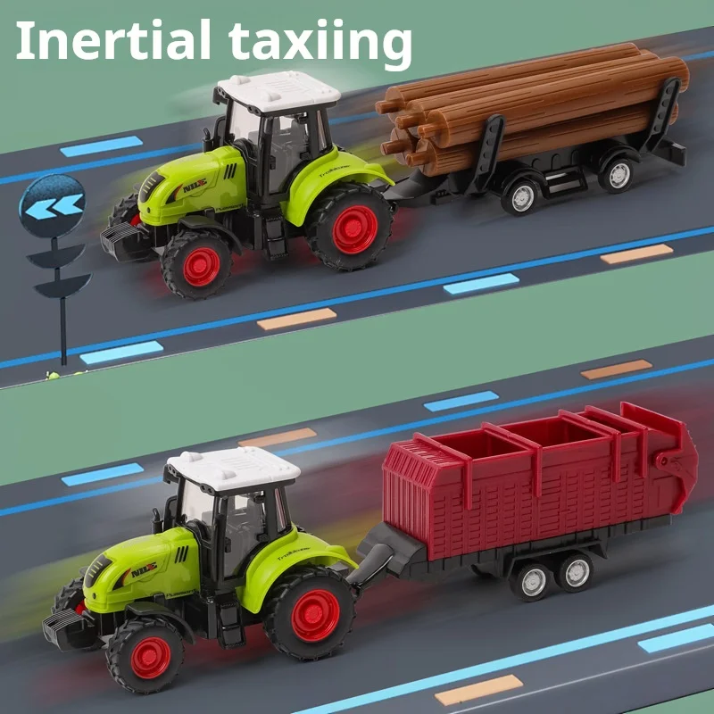 1pcs 시뮬레이션 농장 차량 미니 자동차 모델 엔지니어링 자동차 모델 트랙터 엔지니어링 자동차 트랙터 장난감 모델 어린이 선물