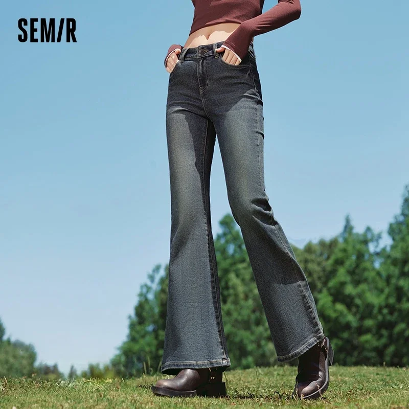 

Semir Jeans Women Hot Girl High-Waisted Flared Jeans Hong Kong Style 2024 New Autumn Floor-Length Pants