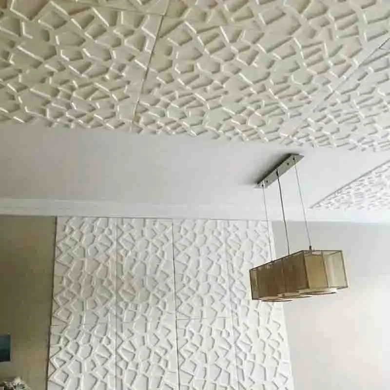 5-20pcs Home Bedroom Decor Background 35*35cm Anti-collision Ceiling 3d Wallpaper Peel Stick Waterproof Decoration Wall Stickers