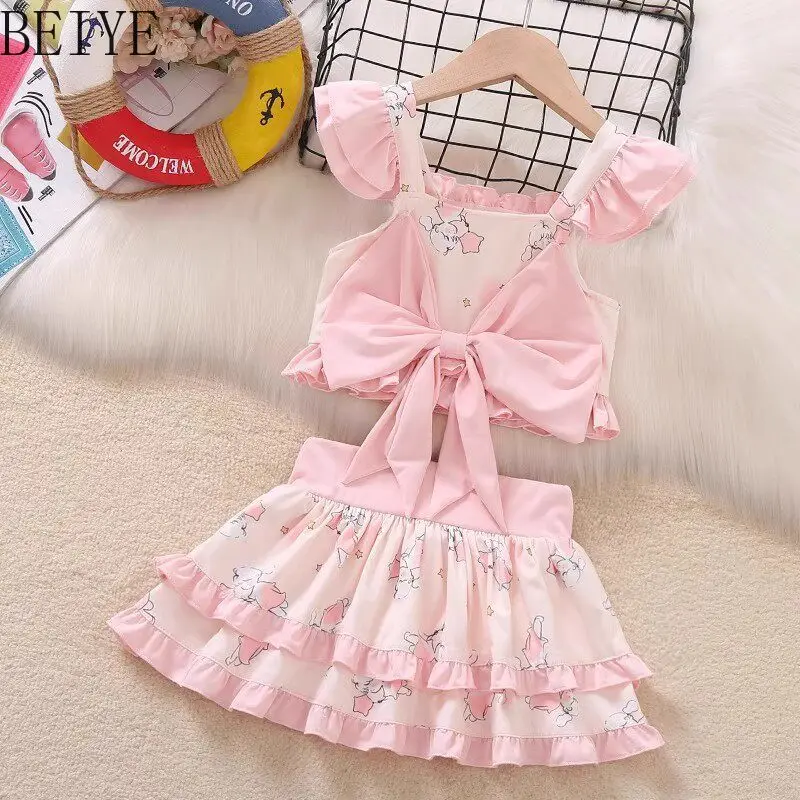 Girls' Two-piece Swimsuit Set  Cute Kids' Swimwear Princess Style, Baby Summer Swim Wear for Children's 2026 New Arrival