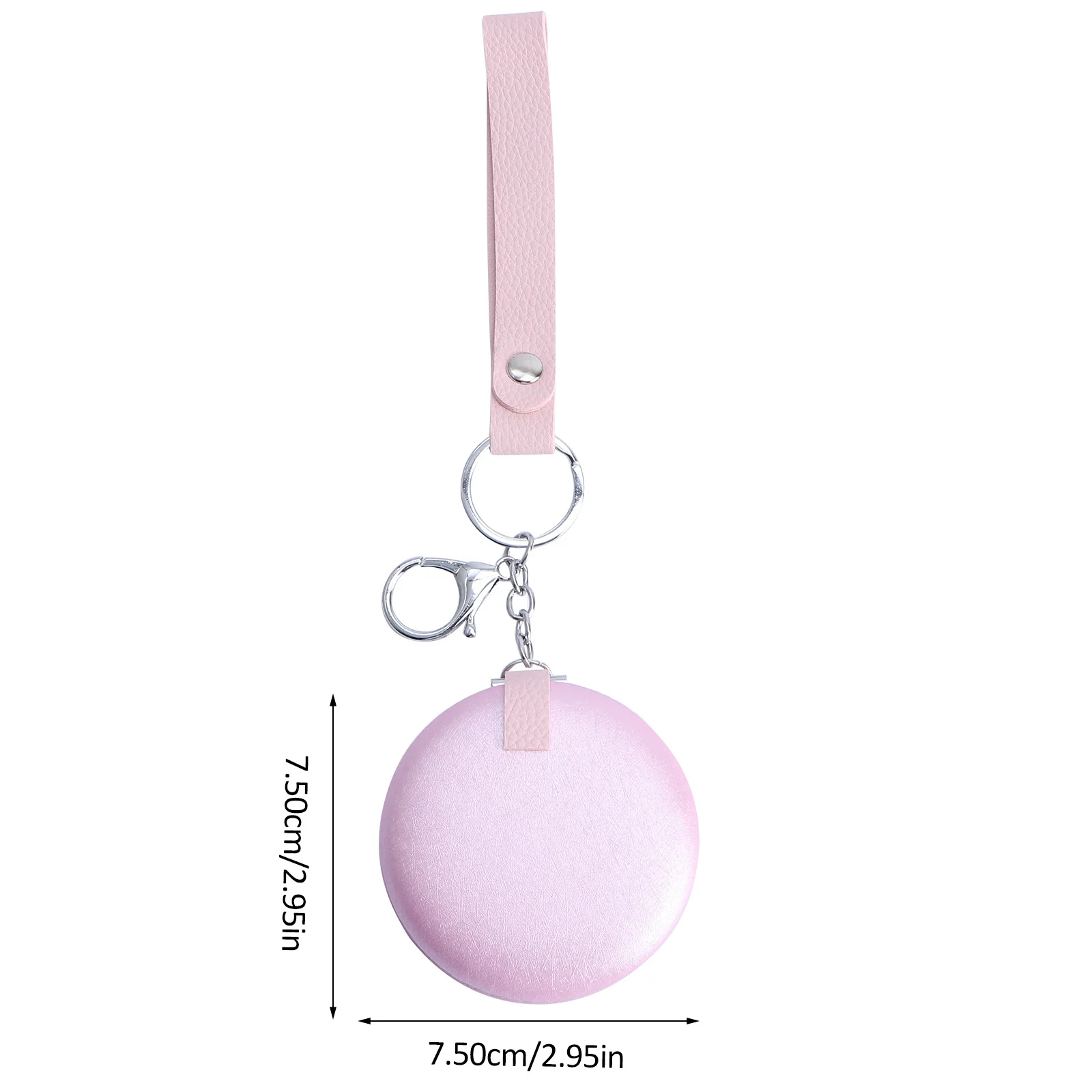 1 Stück Mini-Klappspiegel, doppelseitiger Metall-Schlüsselanhänger, Zubehör, helle, klare Reflexion, bestes Make-up-Erlebnis