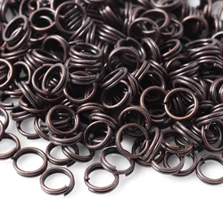 200Pcs/lot 6Mm Metal Plated Double Loops Jump Rings Split Rings Connectors for Jewelry Finding Making Accessories Supplies