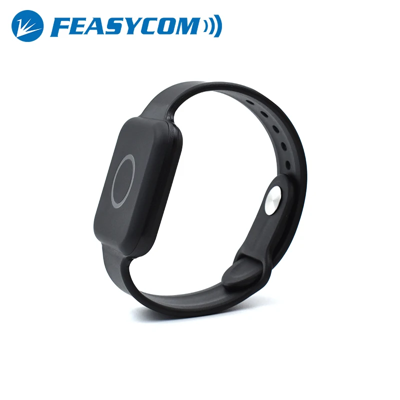 Bluetooth 5.1 Wristband Wearable Beacon Battery Powered Support iBeacon Eddytone for IoT Location