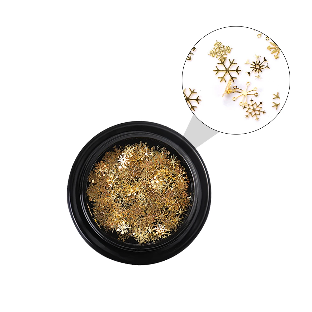 

Snowflake Nail Stickers 3 Boxes Sequins Decorations Christmas Manicure Charms Art DIY Crafts Glow Party nament Home Phone Cards
