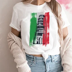 Italy t-shirts women designer graphic Japanese Tee girl graphic manga y2k clothes