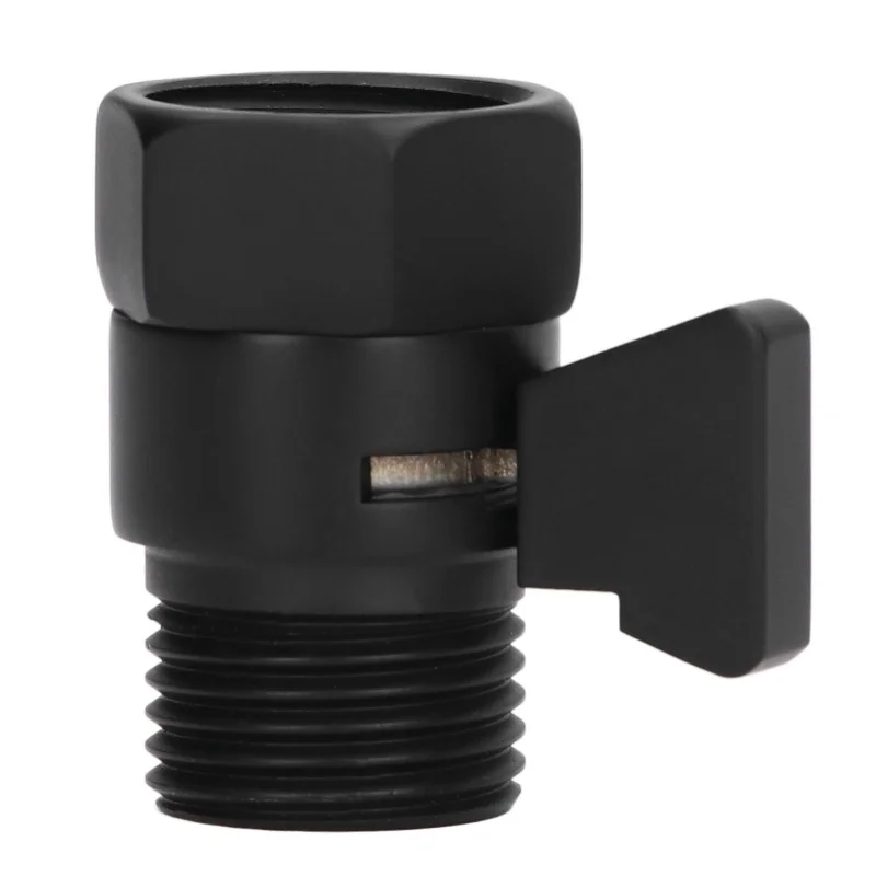 G1/2 Shut Off Valve Brass Water Control Valve Black Shower Head Sprayer Valve For Household Bathroom