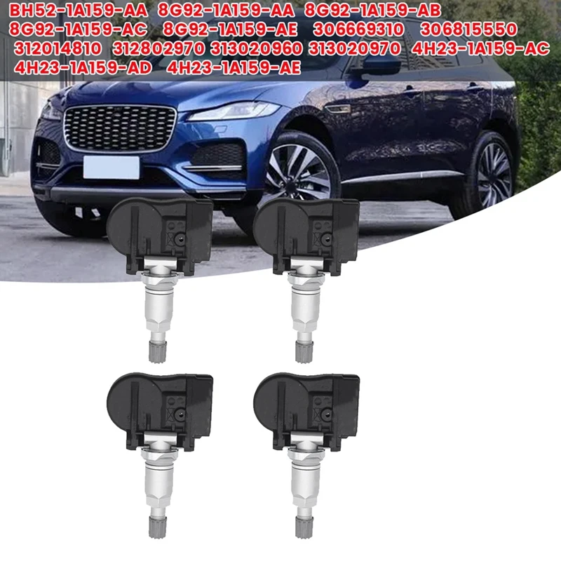 4Pcs Car TPMS Pressure Sensor FW931A159AB For Land Rover Range Rover Jaguar 2005-2013 Parts Tire Monitor Sensor GX63-1A159-AA