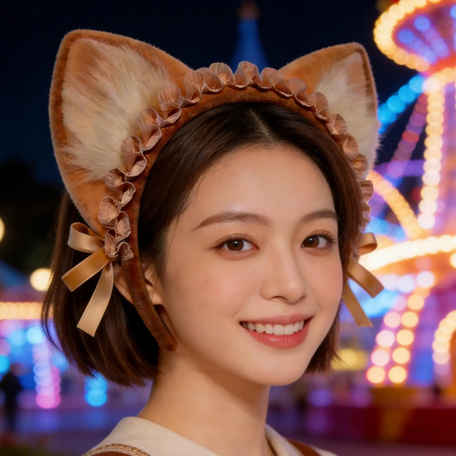 소녀를 위한 카트리나 머리띠 귀여운 동물 고양이 귀 의상 액세서리 성인용 쇼 역할 놀이 파티