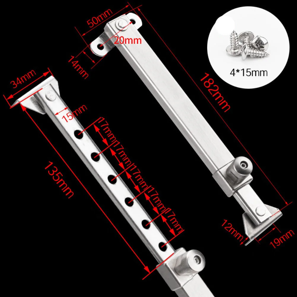 Sliding Wind Support Telescopic Window Support Stainless Steel Limiter Angle Controller Stopper Home Security Window Fixed