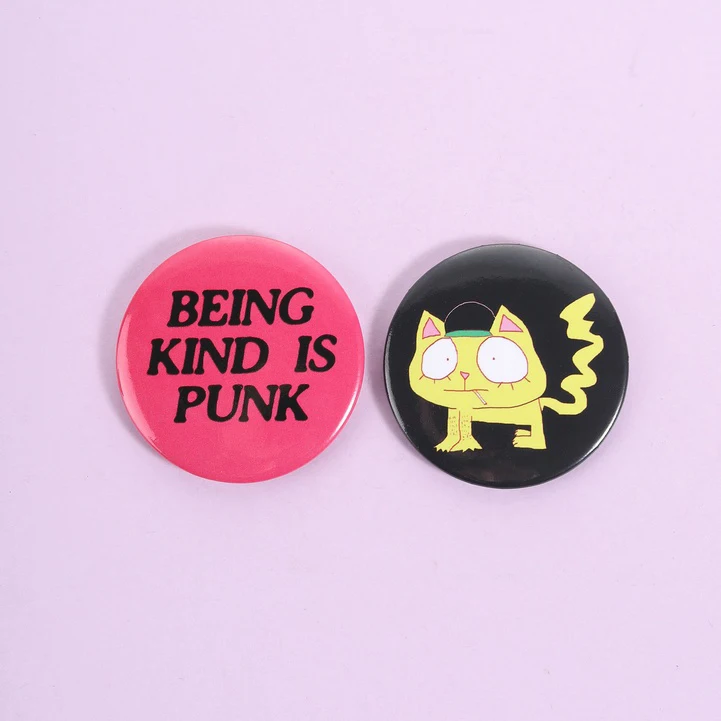 Punk Music Festival Enamel Pins Retro Hippie Cat Star Brooches Cool Quote Lapel Badges Fashion Jewelry Accessories Gift