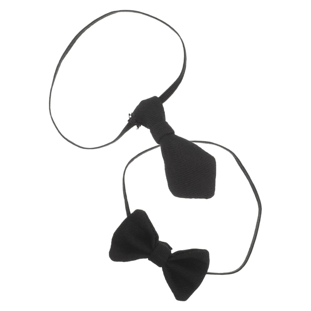 

2 Pcs Tie Miniature Bowtie Model Animal Craft Cloth Costume Embellishment Pretend Play Toy