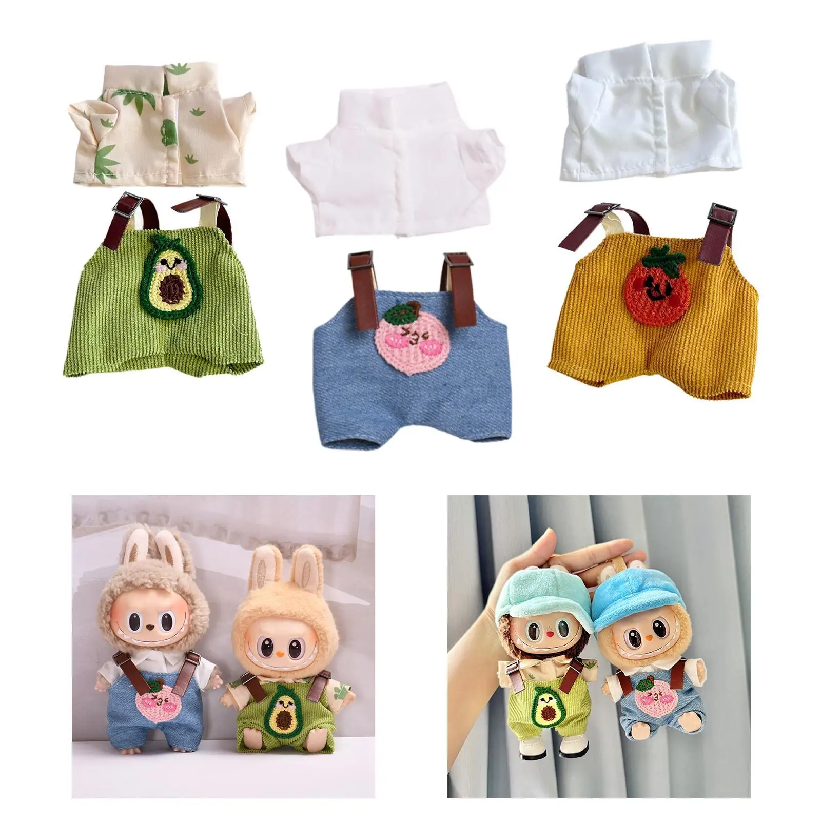 Doll Clothes Set, Doll Costume Outfits, Comfortable Dress up Clothing, Doll Clothes Doll Pants Outifits for 17cm Doll