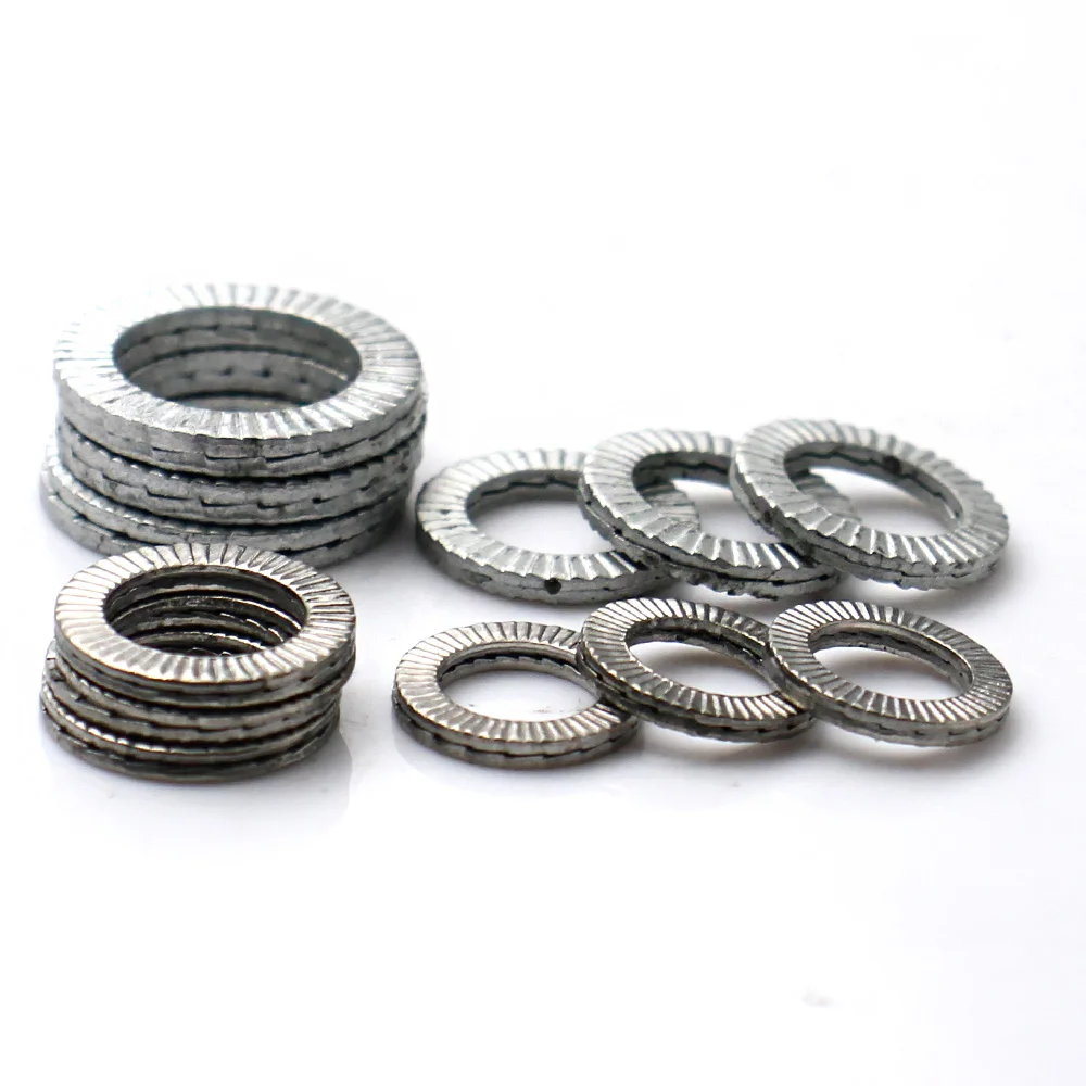 Wedge Lock Washer Self Locking Anti Loosening Washers 304 Stainless Steel 65Mn Dacromet M3 M4 M5 M6 M8 M10 M12 M14 M16 M18-M27