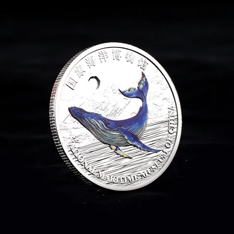 

Cartoon Cute Whale Commemorative Coin Funny Creative Furniture Decoration Handicraft Collection Coin Ocean Coin Gift