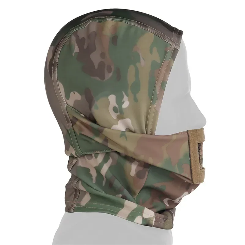 FDHBGE Capacete tático Máscara facial completa Caça Caminhadas Ciclismo Wargame Tiro Esportes ao ar livre Proteção à prova de vento respirável