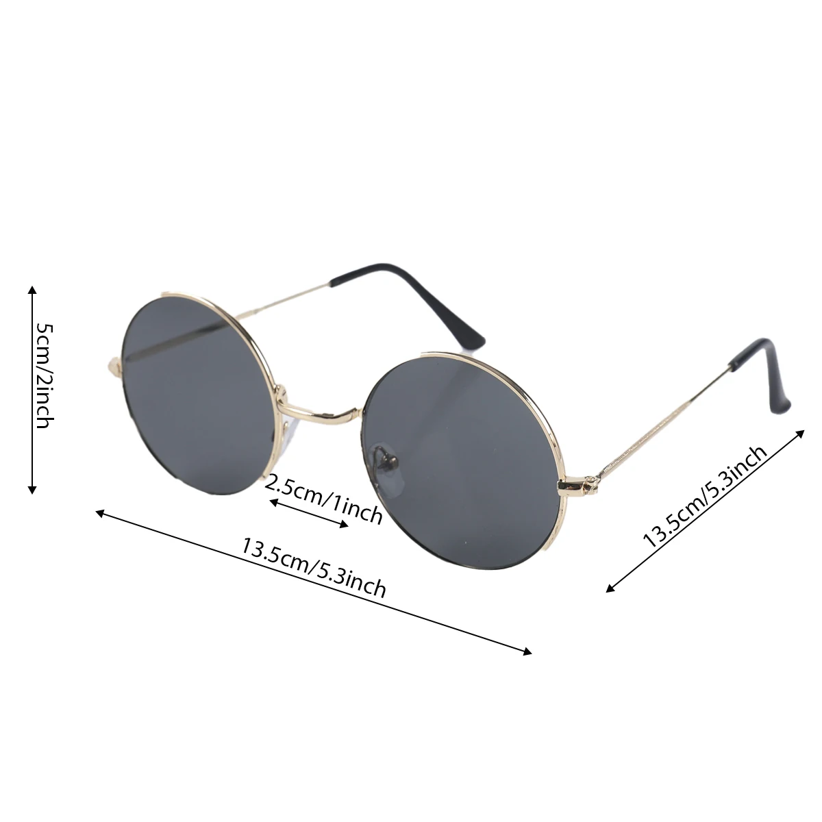 Women Fashion Unisex Classic Vintage Round Metal Frame Men Fashion Glasses For Eye Protection Outdoor Driving Travel Street-Phot