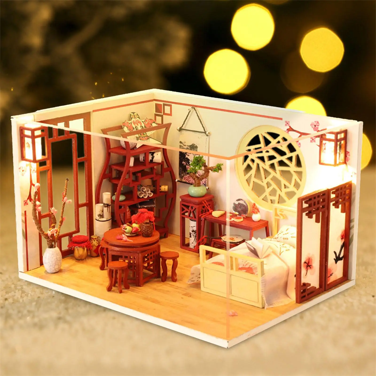 

Wooden Miniature Dollhouse DIY Kits Collections Handmade Craft Assemble Toys Mini House Kits for Children Boys Kids Girls Gifts