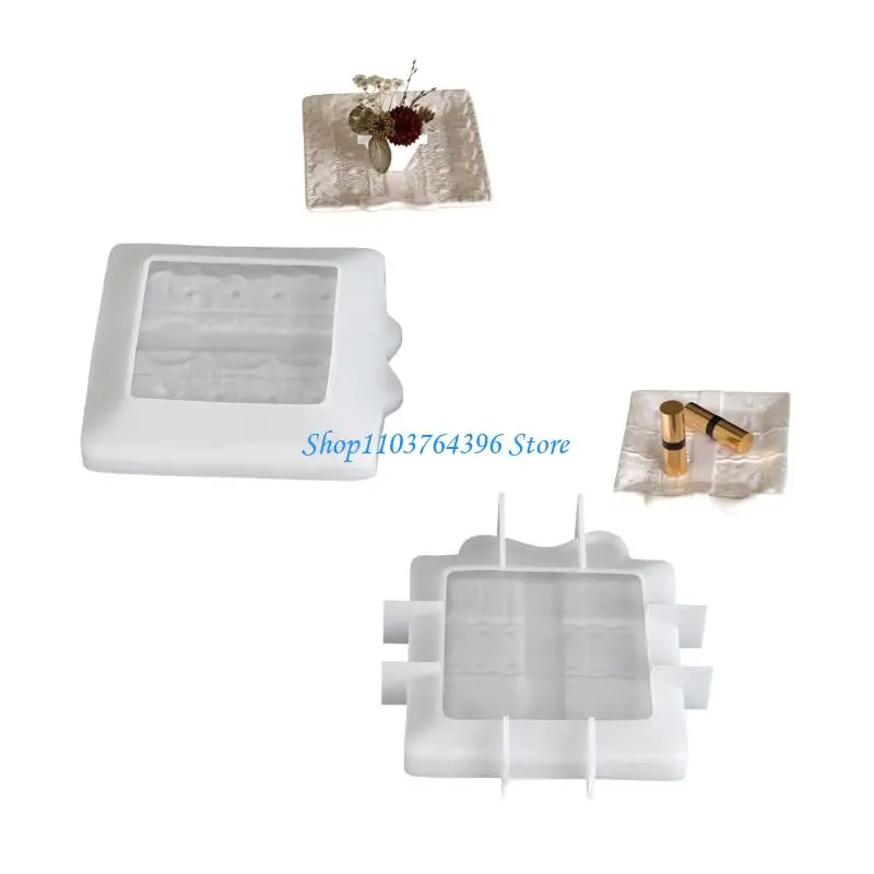 

Silicone Square Bowknot Embossed Tray Mould for Resin Craft Jewelry Organizers