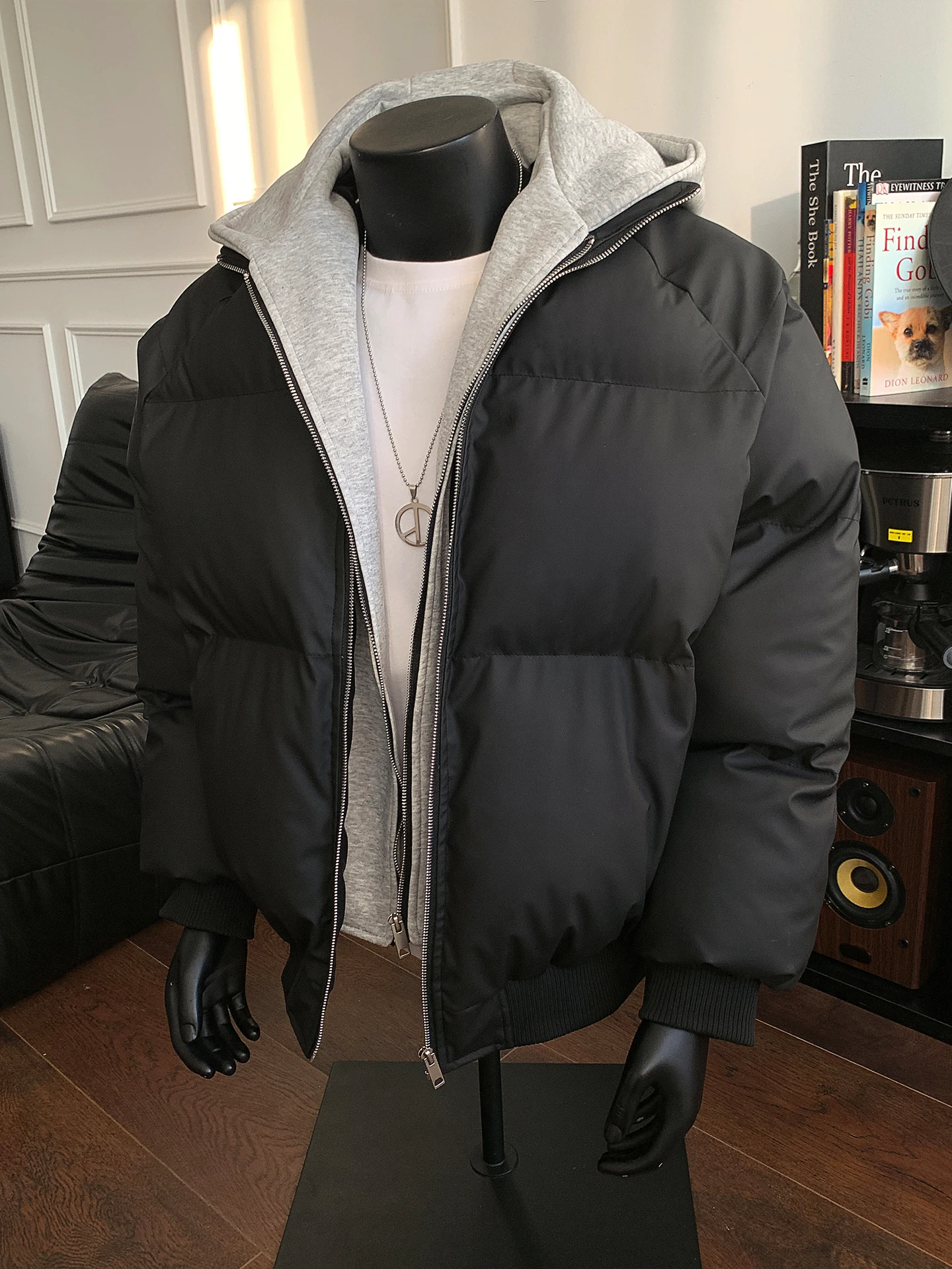 

Мужская зимняя теплая куртка-пуховик из искусственной кожи с капюшоном, молодежная повседневная модная ветрозащитная верхняя одежда