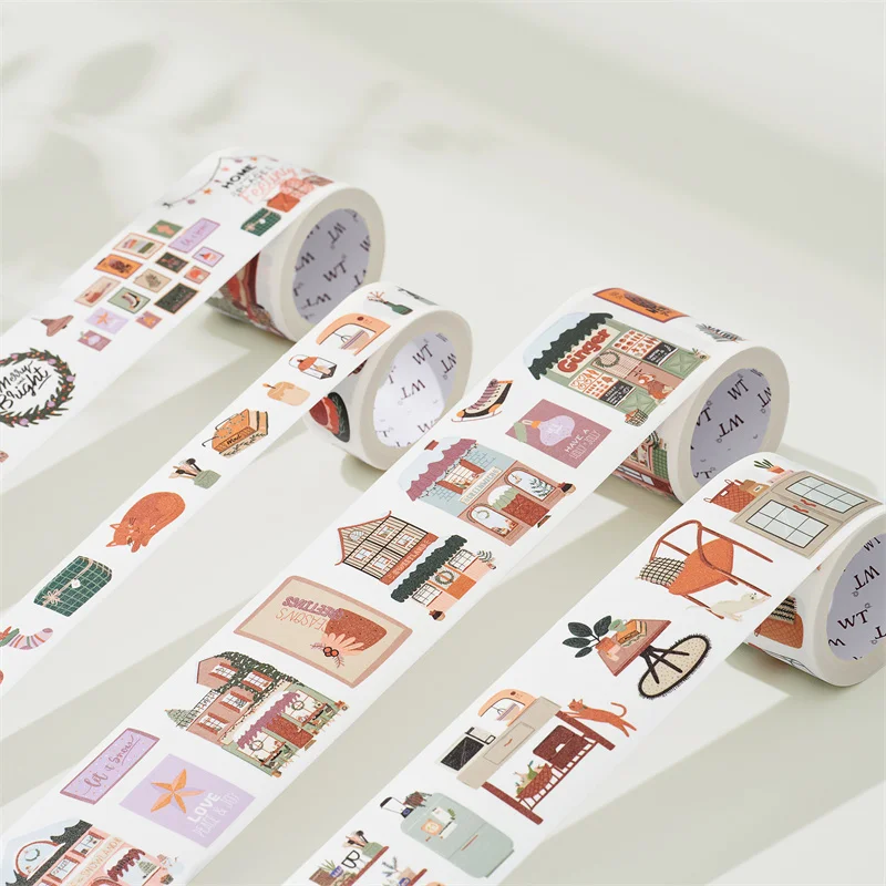 Original New WT Washi Tape Lovely Autumn Winter Styles Cute Masking Tapes HD Digital Print Scrapbooking Adhesive Tapes Set