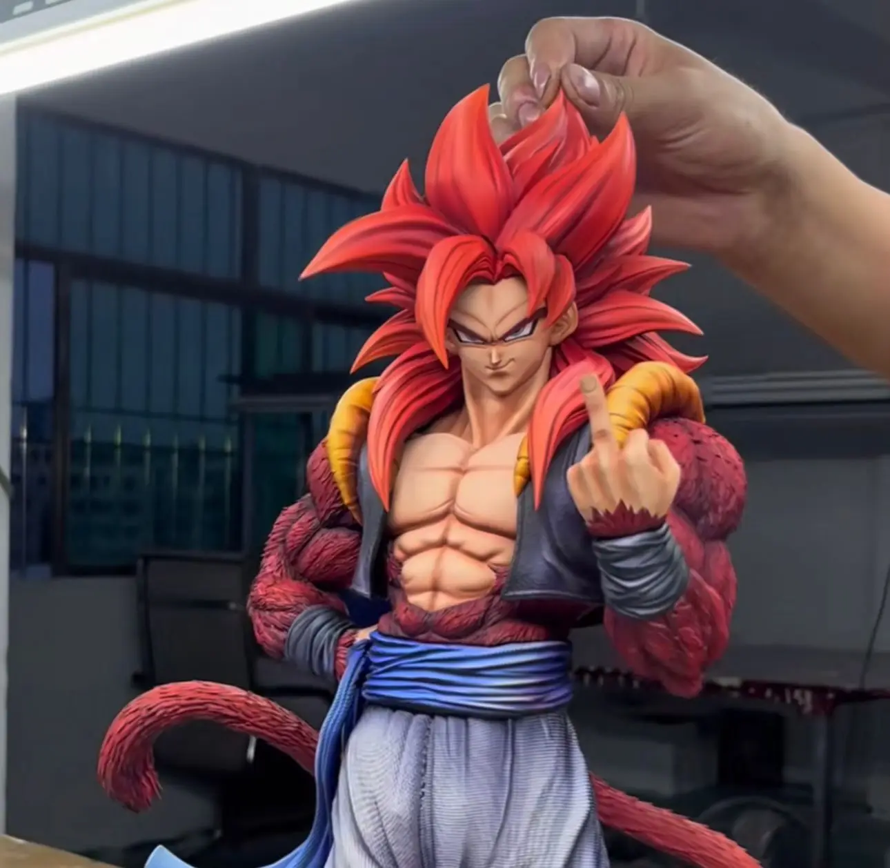 New 1/6 Dragon Ball Anime Figure Gogeta Perimeter Resin Model Cool Statue Desktop Decoration Ornaments Kids Christmas Gifts Toys