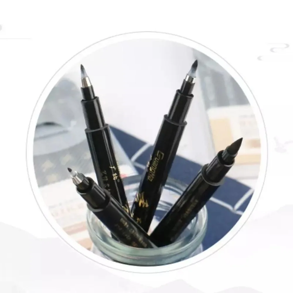 Calligraphy Pen Fine Liner Tip Medium Brush Black Water Pens for Signature Drawing Hand Lettering School Album Art Supplies view 5