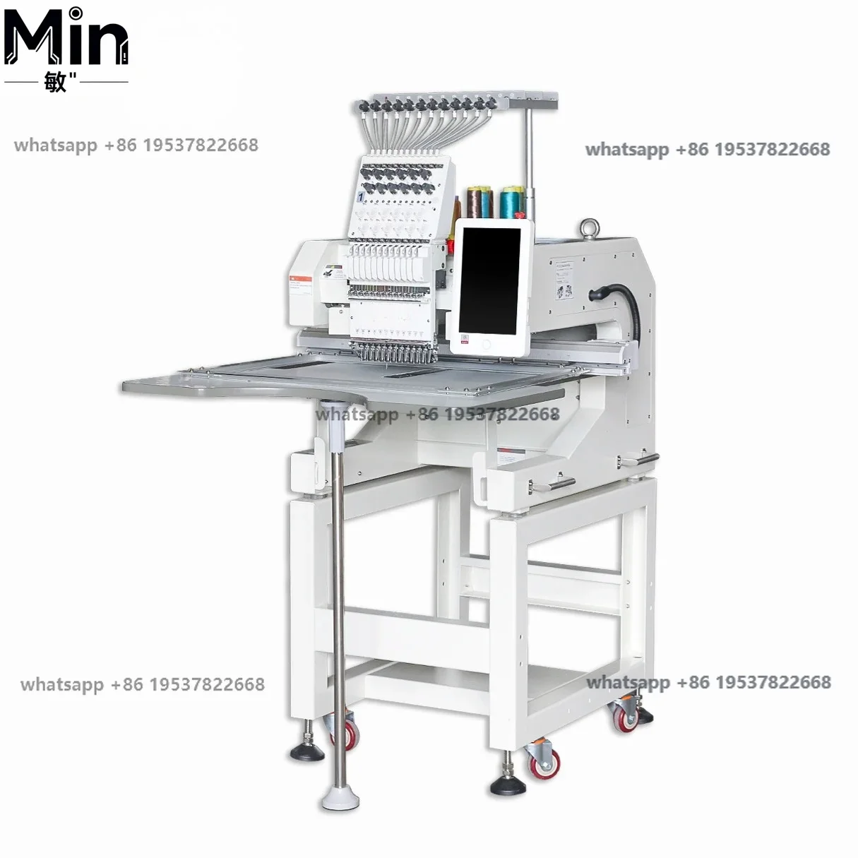 JCM-1201 Single Head High Speed Computerized Embroidery Machine for T Shirt Logo Garment Embroidery Commercial Use