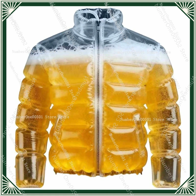 Beer Clothes Funny Beer Jacket Transparent Creative Personality Drinking While Walking Hot Selling Portable Tequila Jacket