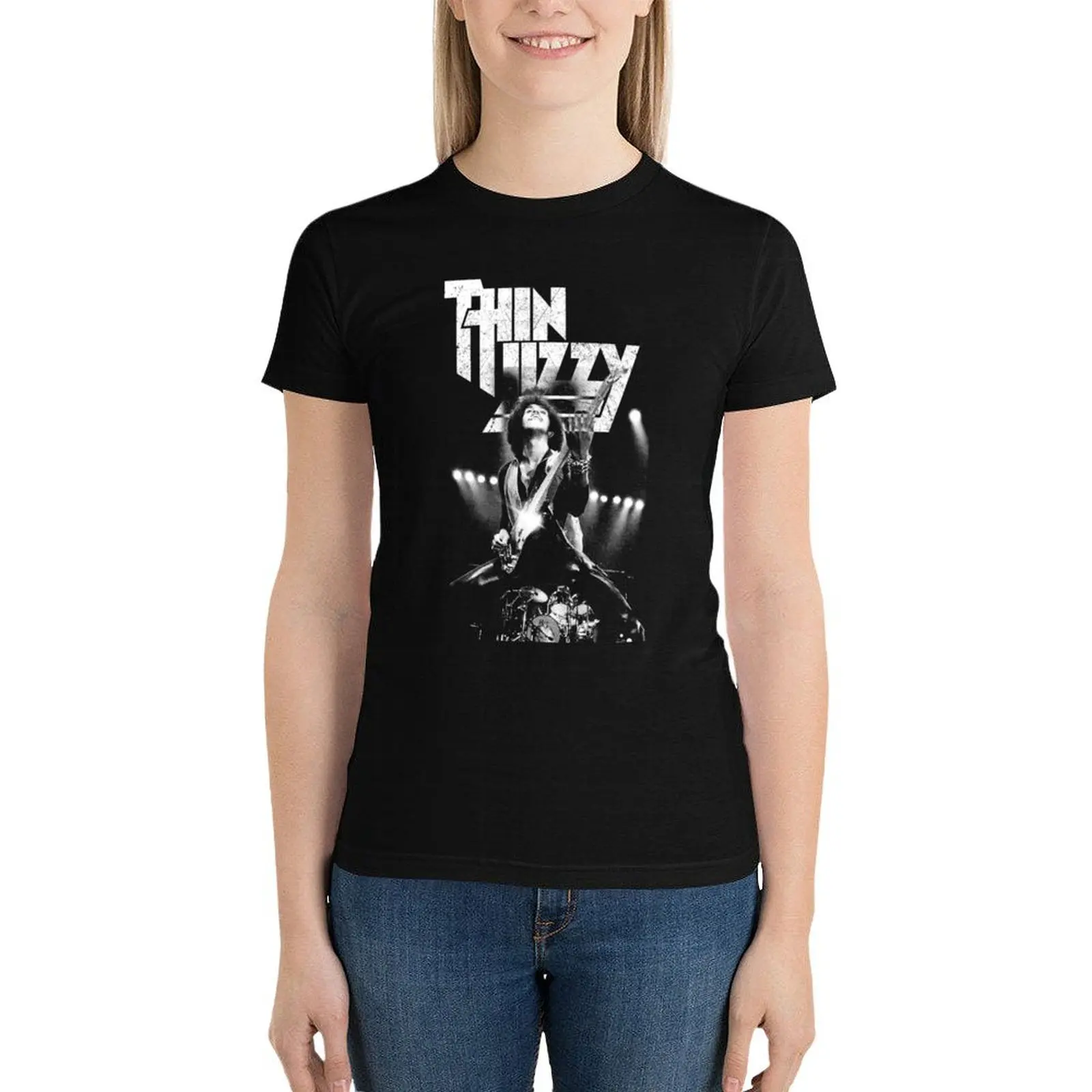 

THIN LIZZY 70S T-Shirt Blouse Female clothing animal print shirt for girls kawaii clothes cute t-shirts for Women