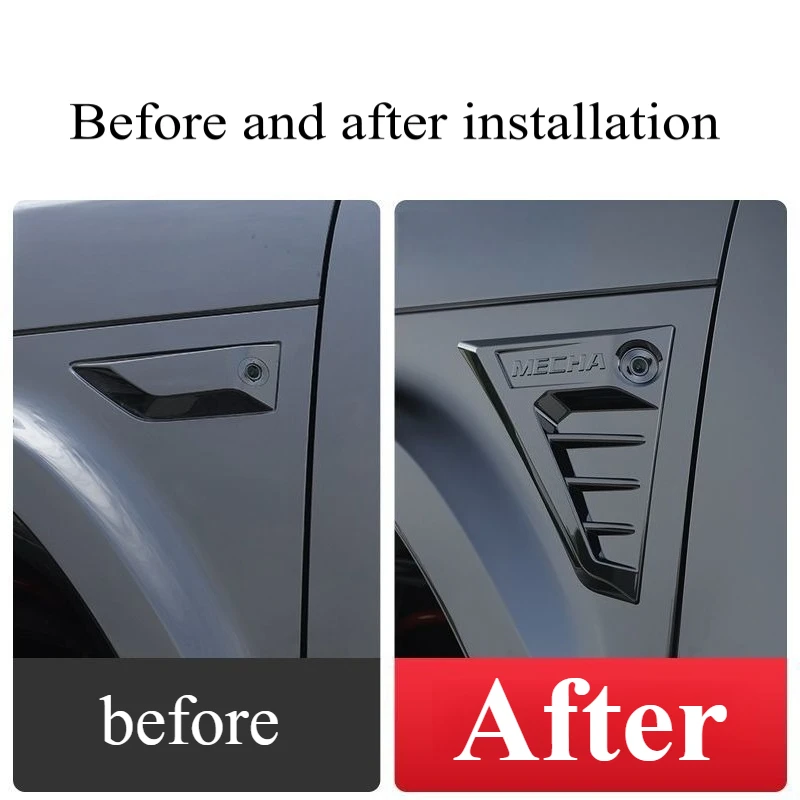 For BYD TI7 2025-2026 (Fangchengbao Ti7): Mecha Style Side Mirror Camera Cover - ABS Peel & Stick Protector