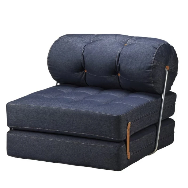 

Y Taji sofa denim blue fabric single chair sofa bed detachable and washable