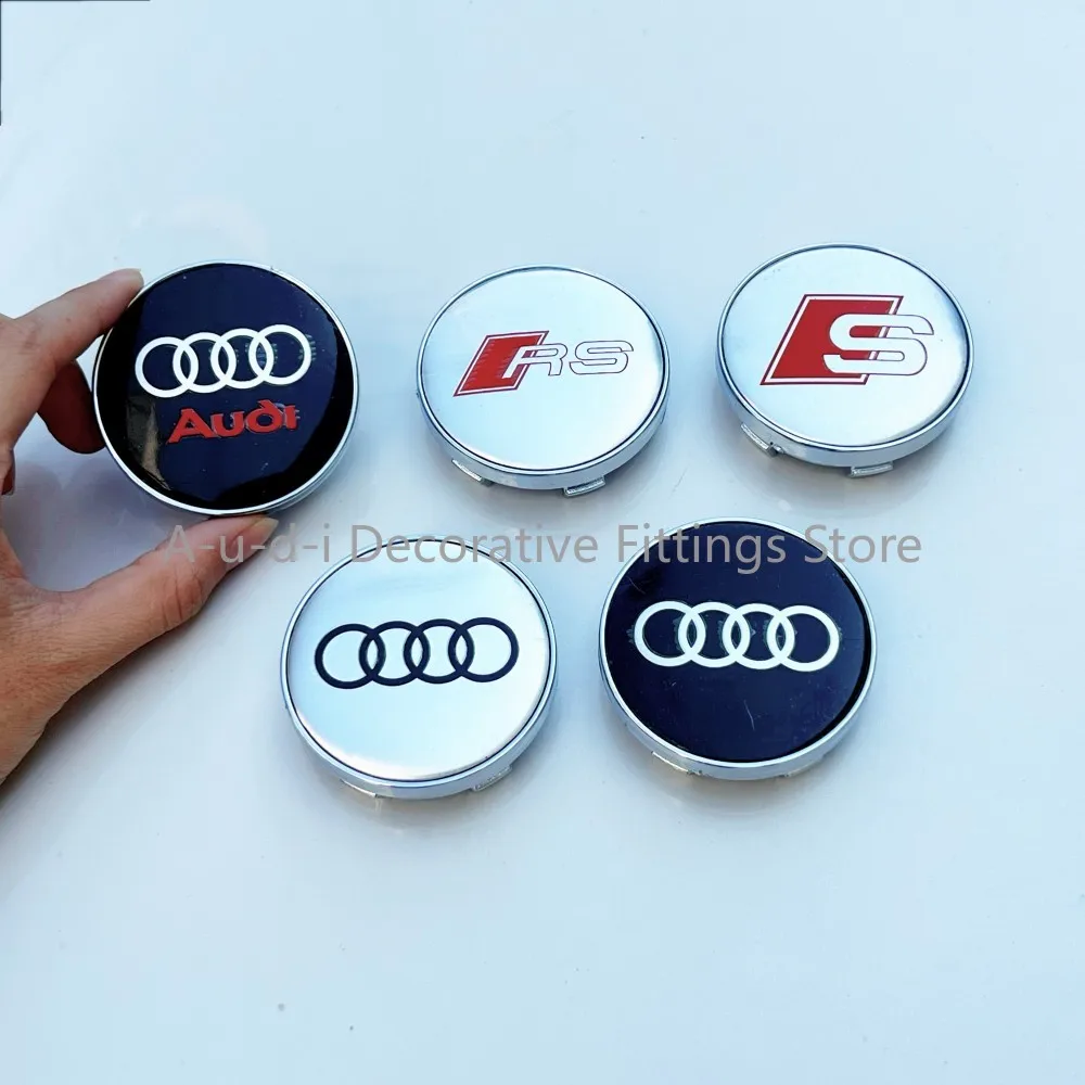 4PCS 60mm modified wheel hub cover tire center logo For Audi A1 A2 A3 A4 A5 A6 A7 A8 8V 8P 8L B5 B6 B7 B8 C5 C6 C7 Q2 Q3 Q5 Q7