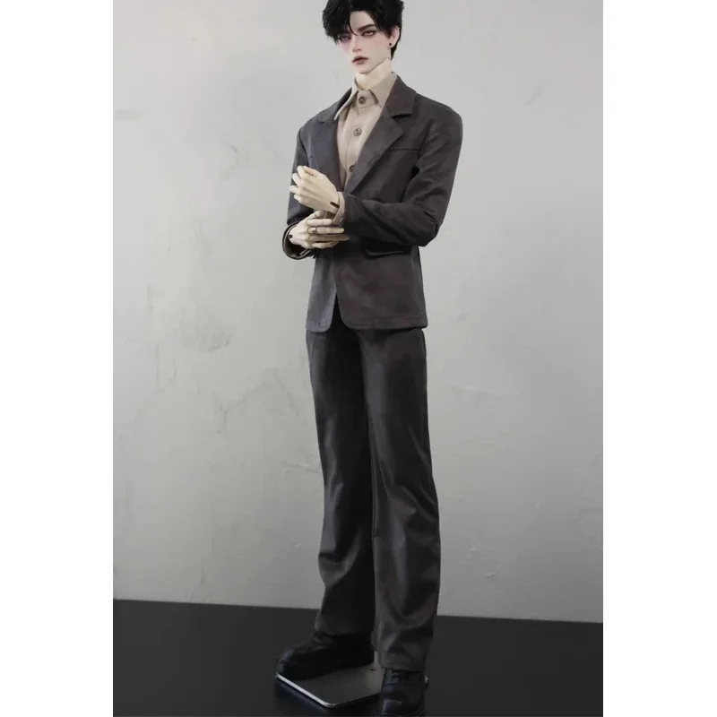Vêtements de poupée BJD adaptés à l'uncle 1/4 1/3, taille id75, ensemble de costume décontracté en daim, 5 couleurs en accessoires de poupée (veste + pantalon)