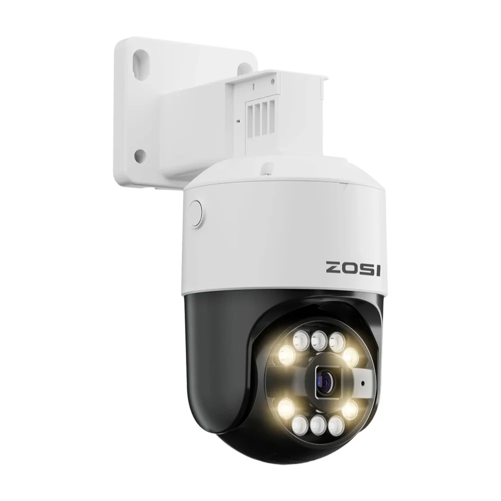 ZOSI 4K 8MP/5MP PoE IP-Überwachungskamera für den Außenbereich, PTZ mit Farbnachtsicht, CCTV-Sicherheitskamera, funktioniert nur mit ZOSI PoE NVR.