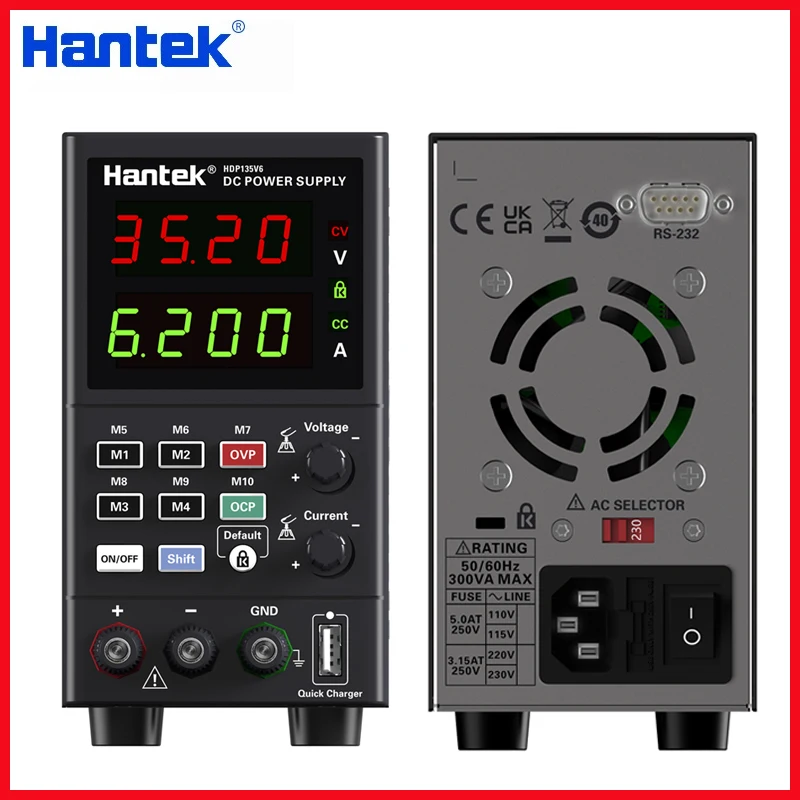 Hantek HDP135V6S DC Power Supply 35V/6A LED Digital Lab Bench Power Sourse Stabilized Power Supply Voltage Regulator Switch 220V