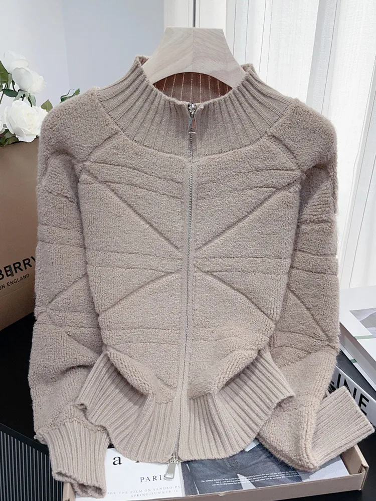 

Chic Style Commuter Sweater Coat For Women New Loose Fit Casual Short Knitted Unif Cardigan Autumn And Winter 2025 Fashion Tops