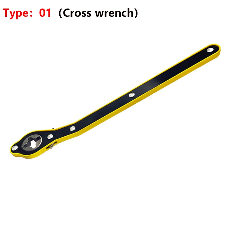 1PC Labor-saving Car Scissor Ratchet Spanner Key Tire Wheel Lug Wrench  Car Jack Ratchet Wrench Hand Repair Tools