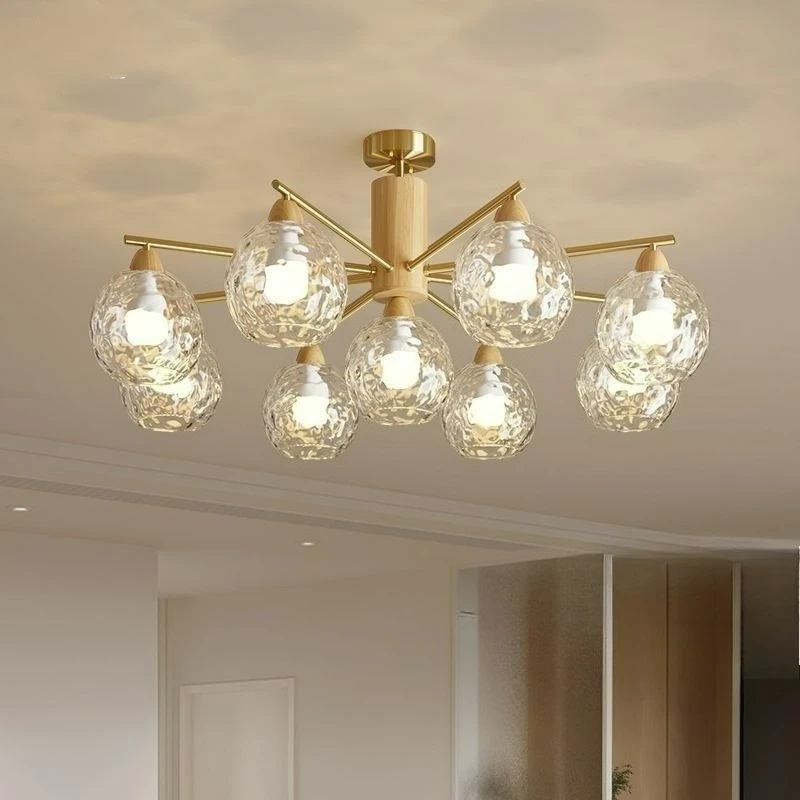 

Nordic Glass Ball LED Pendant Light Used for Living Dining Room Food Table Bedroom Chandelier Home Decoration Lighting Fixtures