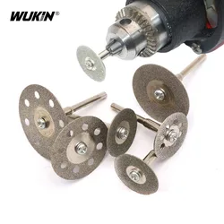 Diamond Cutting Disc Mini Drill Bit Grinding Circular Saw Blade Jade Chip Cutting Wheel Rotary  Tool Connecting Rod Set