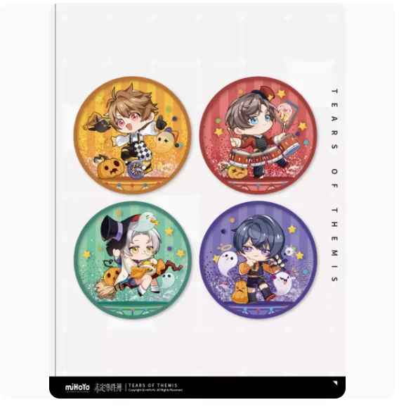 2024 Anime Tears of Themis Artem Wing Luke Pearce Pumpkin Adventure Series Q Edition Acrylic Quicksand Coaster Teacup Mat Gifts