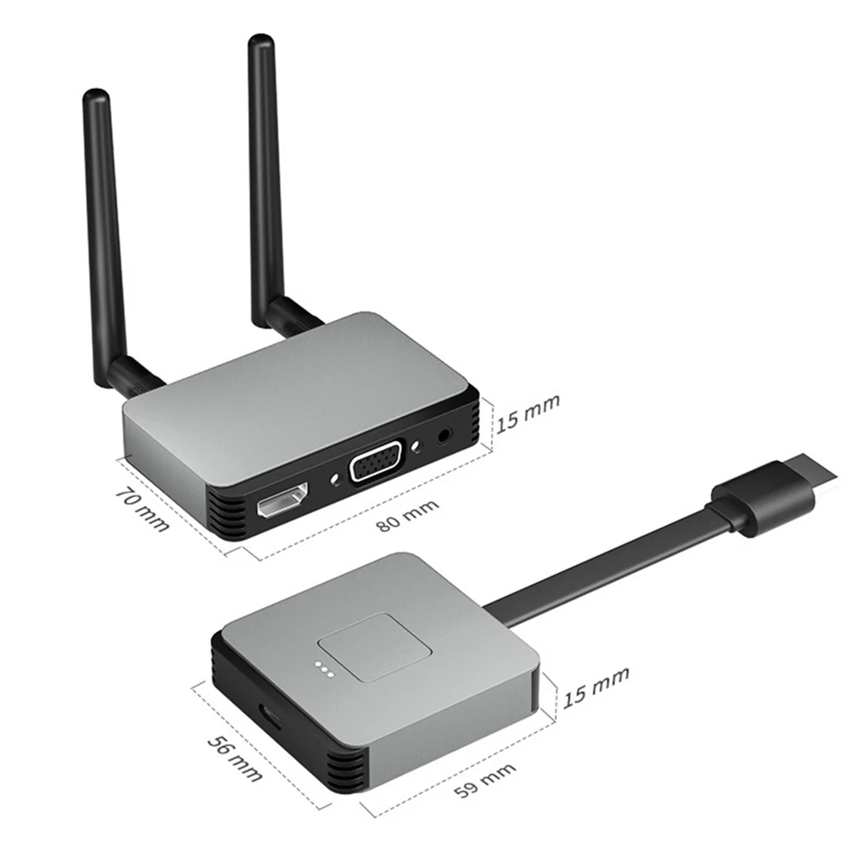 AT59 50M Drahtlose Übertragung Video Sender und Empfänger HDMI-Kompatibel Extender Display Adapter Kabel Bildschirm Spiegel