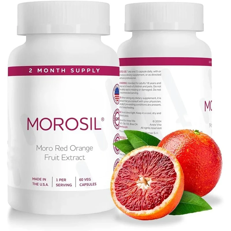 Antioxidant and Nutritional Supplements | Health and Vitality | Moro Red Orange | Non GMO, Gluten Free, 60 Vegetarian Capsules