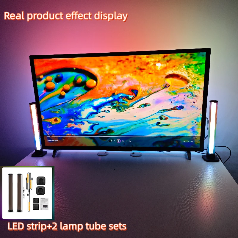 Retroiluminação LED com Kit de Barra de Luz, Caixa de Sincronização, Plug and Play, Imagem, Música e Vídeo, HDMI2.0, RGB, IC, TV, Sincronização