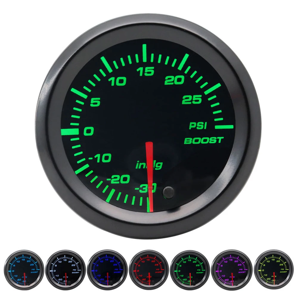 2,52mm LED Getönte 7-Farben-Serie: Boost/Wassertemperatur/Öltemperatur/Öldruck/Voltmeter/Luft-Kraftstoff-Verhältnis/EGT/Drehzahlmesser für Fahrzeuge – Detail 5