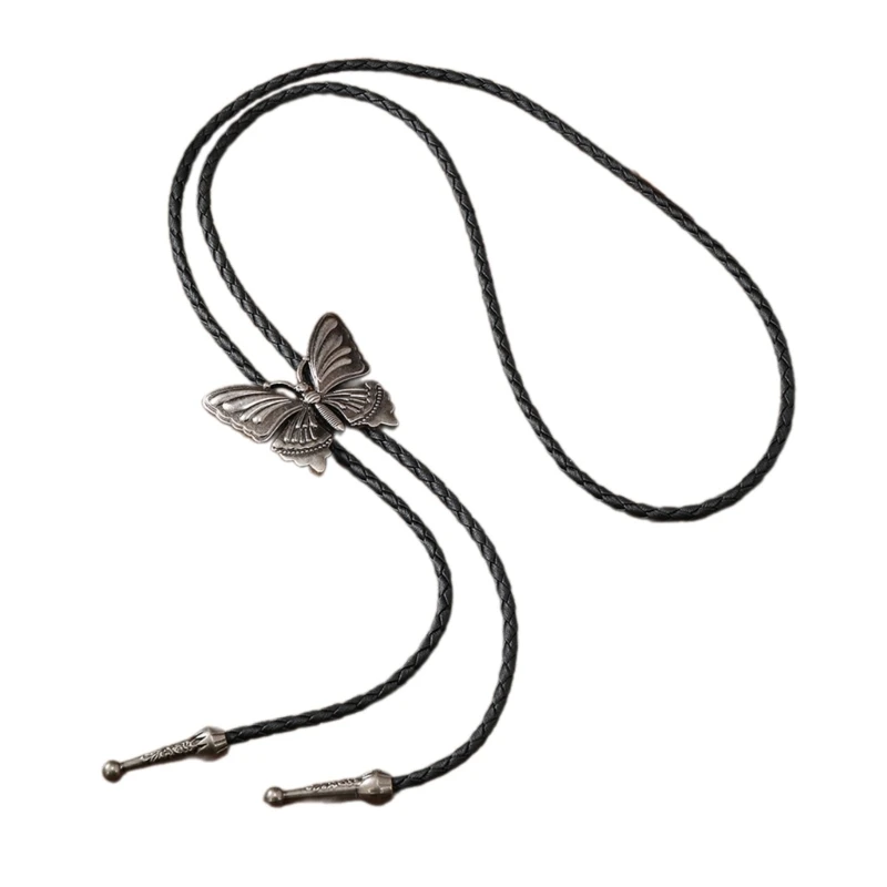 1pc/2pcs Bronze/Silver Bolo Tie for Men Carnivals Necktie Alloy Butterfly Buckle Decors Bolo Tie New Year Gift for Men