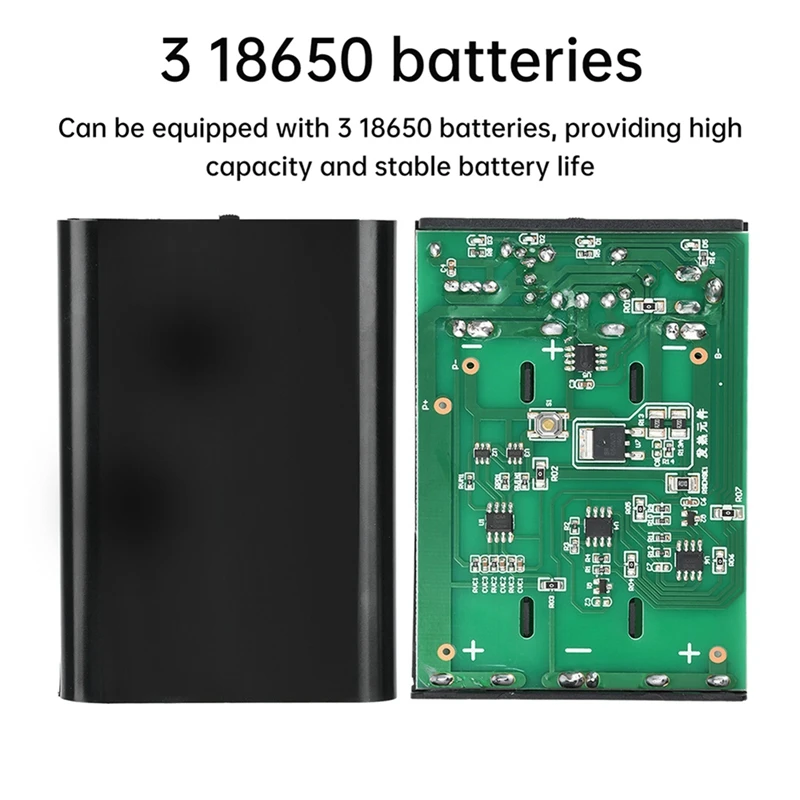 DC 5V 12V Mini UPS Dual Output Series Power Bank Battery Box with 3 18650 Welding Free Battery Case DIY