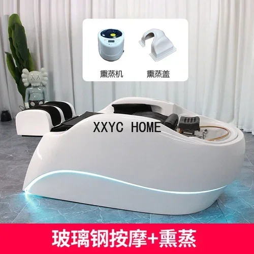 Automatic Massage Shampoo Bed Electric Head Therapy Bed Barber Shop Fumigation Water Circulation Shampoo Bed