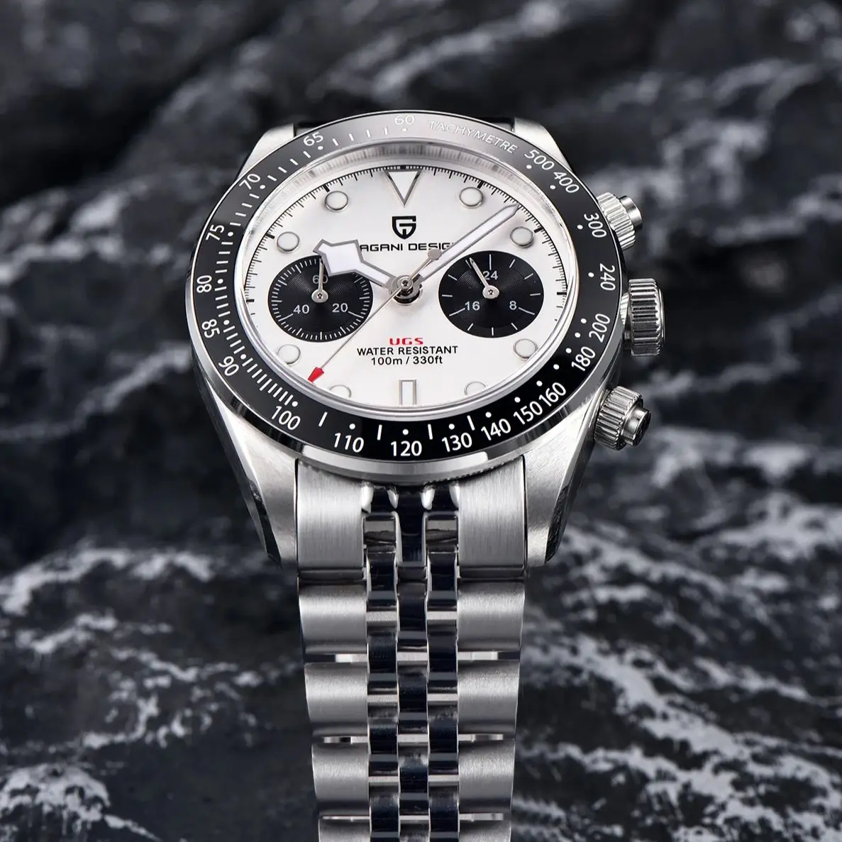 2026 New PAGANI DESIGN Men's Quartz Watches Stainless steel bracelet 100M Waterproof Wristwatch Men BB Panda Sport Chronograph